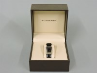 Lot 12 - A ladies' stainless steel Burberry quartz strap watch