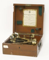 Lot 62 - A lacquered brass type 3 Hezzanith sextant