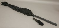 Lot 151 - A Victorian black silk parasol