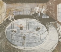 Lot 300 - Eric Ravilious (1903-1942) TESTING DIVING APPARATUS from the 'Submarine Series' Lithograph