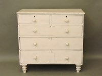 Lot 743 - A Victorian white painted chest of drawers