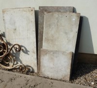 Lot 814 - A quantity of marble and slate slabs