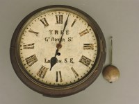 Lot 1362 - An antique mahogany fusee clock