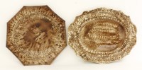Lot 22 - A Whieldon-type silver shaped oval serving Plate