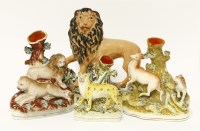 Lot 36 - A Staffordshire pottery Lion