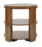 Lot 245 - A walnut two-tier circular revolving book table