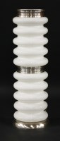 Lot 416 - A modern white glass 'coil' table lamp