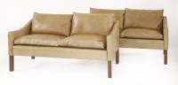 Lot 411 - A pair of Danish two-seater settees