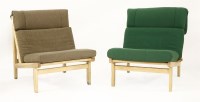 Lot 428 - A matched pair of ash framed lounge chairs