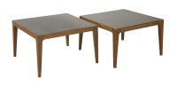 Lot 450 - A pair of walnut side tables