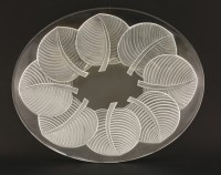 Lot 167 - A glass 'leaves' dish