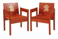 Lot 470 - A pair of Prince of Wales Investiture armchairs