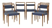 Lot 476 - A set of six teak dining chairs