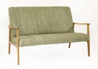Lot 422 - A Danish oak framed two-seater settee