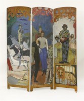 Lot 138 - A three-fold screen