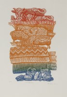 Lot 274 - Paul Beck (b.1922)
'LITTLE BOY BLUE'
Linocut