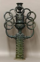 Lot 385 - A unique glazed stoneware figure