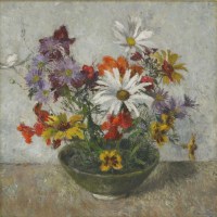 Lot 364 - Christopher Sanders RA (1905-1991) 
STILL LIFE OF DAISIES 
Signed l.r.