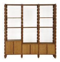 Lot 409 - A teak wall unit