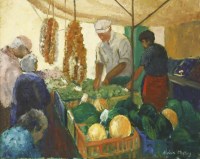 Lot 373 - Sylvia Molloy (1914-2008)
'FRUIT AND VEGETABLE MARKET'
Signed l.r.