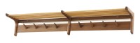 Lot 551 - A teak and ash coat rack
