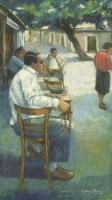 Lot 372 - Sylvia Molloy (1918-2008)
'WORRY BEADS'
Signed l.r.