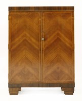 Lot 223 - An Art Deco walnut and rosewood bar