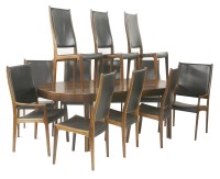 Lot 585 - A Danish rosewood dining table