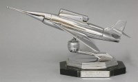 Lot 408 - A chrome desk lighter