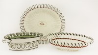 Lot 29 - A creamware Chestnut Basket