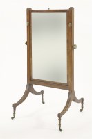 Lot 471 - A George IV mahogany cheval mirror