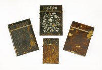 Lot 96 - Four tortoiseshell card cases