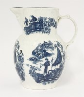 Lot 21 - A Worcester cabbage leaf and mask Jug