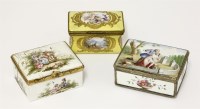 Lot 102 - Three enamel boxes