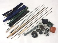 Lot 502 - Seven various fishing reels and four rods