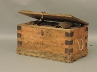 Lot 680 - A 19th century carpenter's chest with woodworking tools