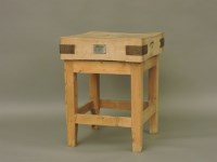 Lot 607 - A butcher's block