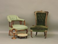 Lot 677 - An Edwardian open armchair