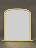 Lot 707 - A Victorian painted overmantel mirror