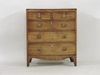 Lot 599 - A Regency mahogany bow front chest