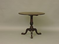 Lot 675 - A George III style mahogany tripod table