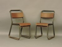Lot 687 - Twenty 1950s tubular stacking chairs