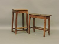 Lot 663 - Two elm and ash stools