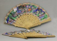 Lot 280 - An unusual Canton Fan