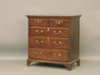 Lot 691 - An 18th century oak chest of drawers