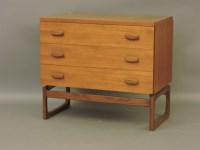 Lot 648 - A G-Plan three drawer teak chest