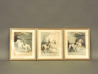 Lot 548 - Three coloured Dressage engravings