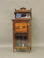 Lot 729 - An Edwardian inlaid rosewood cabinet