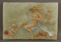 Lot 195 - A large and rare pâte-de-verre plaque