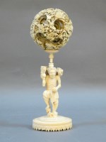 Lot 229 - A Chinese ivory puzzle ball
